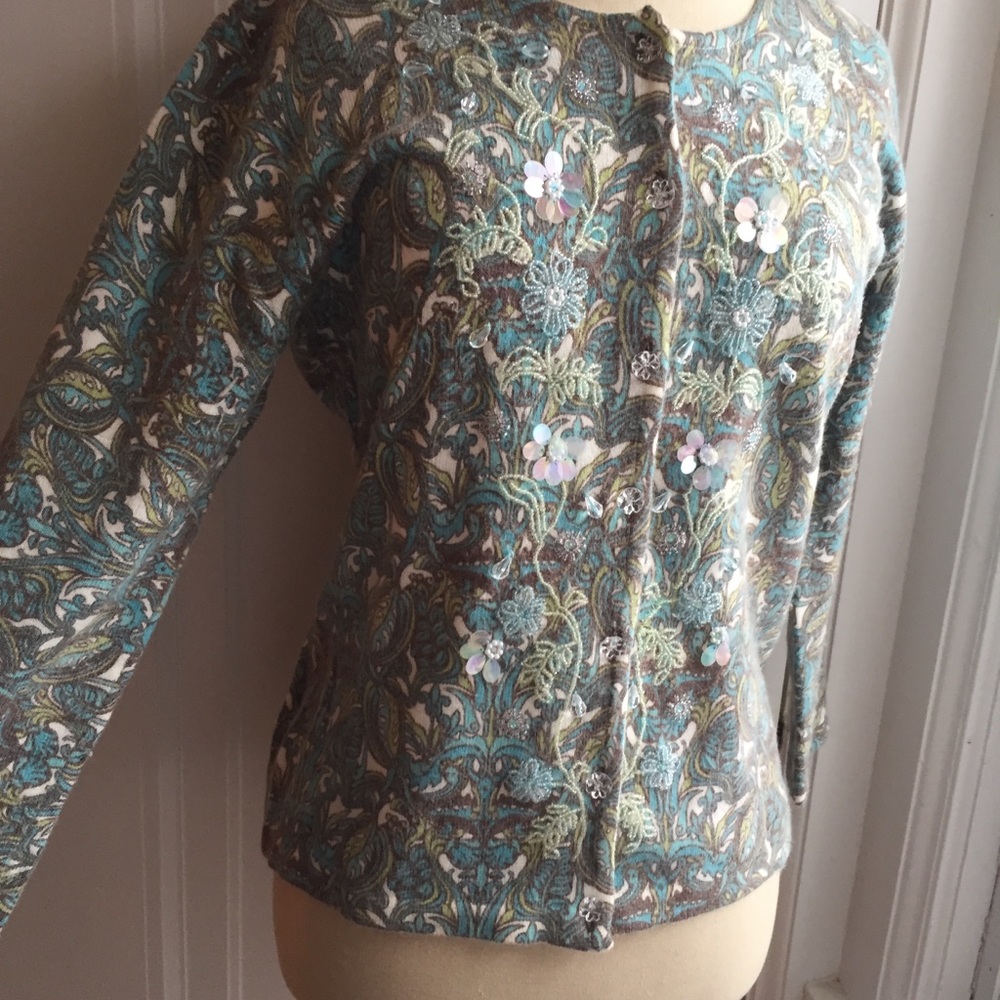 Beaded Paisley Cardigan